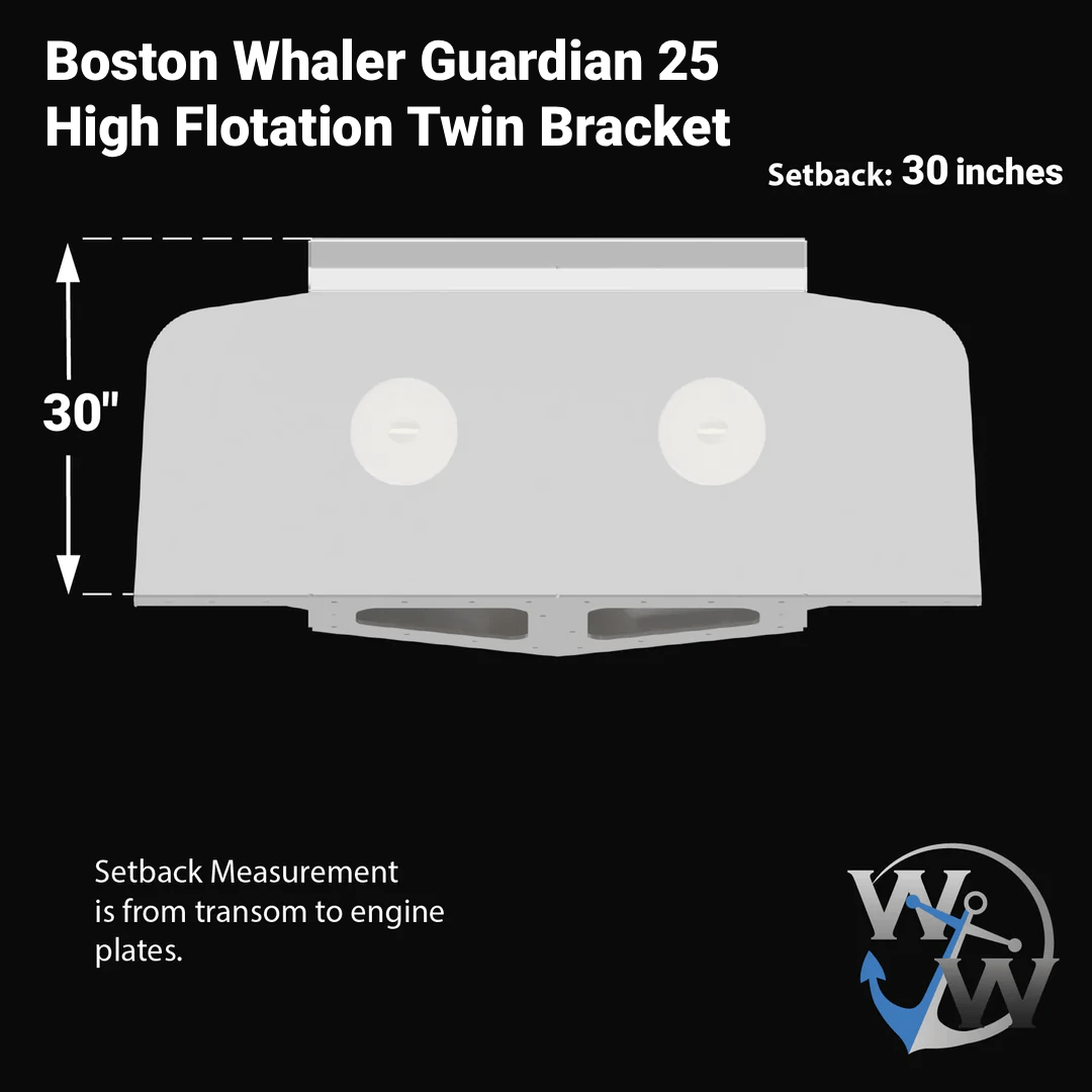 Boston Whaler Guardian 25 High Flotation Twin Engine Bracket - Welding World, Inc.
