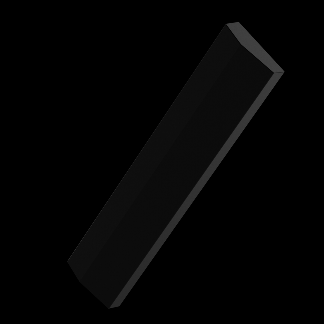 : Initial 3D geometric representation of 57-gallon OEM-style fuel tank for 1989 Boston Whaler Outrage 18'. Render focuses on outer hull geometry, highlighting hexagonal cross-section designed for optimized hull conformity. No ports or surface features present, enabling volume estimation, wall thickness analysis, and stress modeling under simulated load conditions