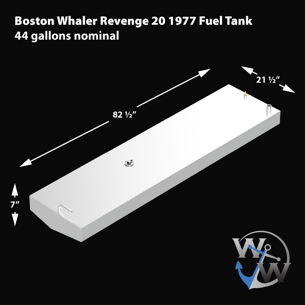 Boston Whaler Revenge 20 Fuel Tank (44 gallon ) nominal | 1977 OEM Replacement - Welding World, Inc.