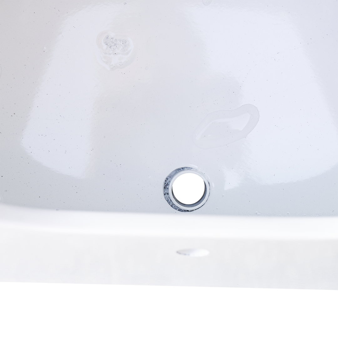 Close-up of a white Chaparral 327 SSX Custom High Flotation Twin Outboard Engine Bracket with a circular mounting hole, shown against a transparent background. The lower part of the image features a black and gray checkered pattern