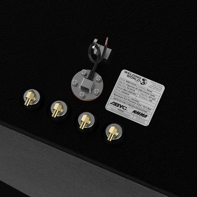 Cigarette 38 Fuel Tank (4 Tank Combo) Center (447 gal) Aux (255 gal) Saddles (186 gal ea.) | 1985 OEM Replacement