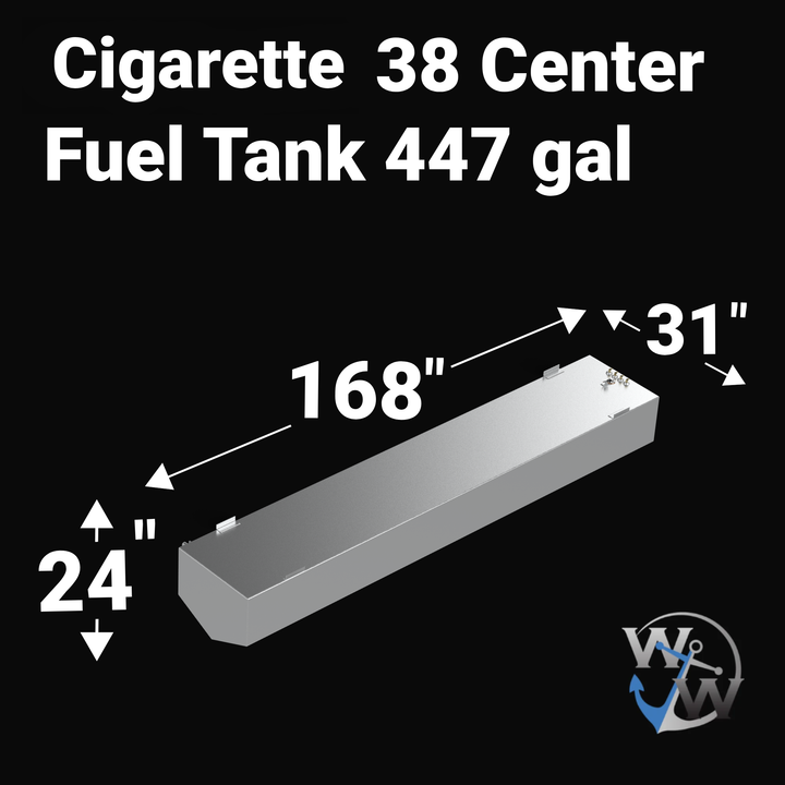 Cigarette 38 Fuel Tank (4 Tank Combo) Center (447 gal) Aux (255 gal) Saddles (186 gal ea.) | 1985 OEM Replacement