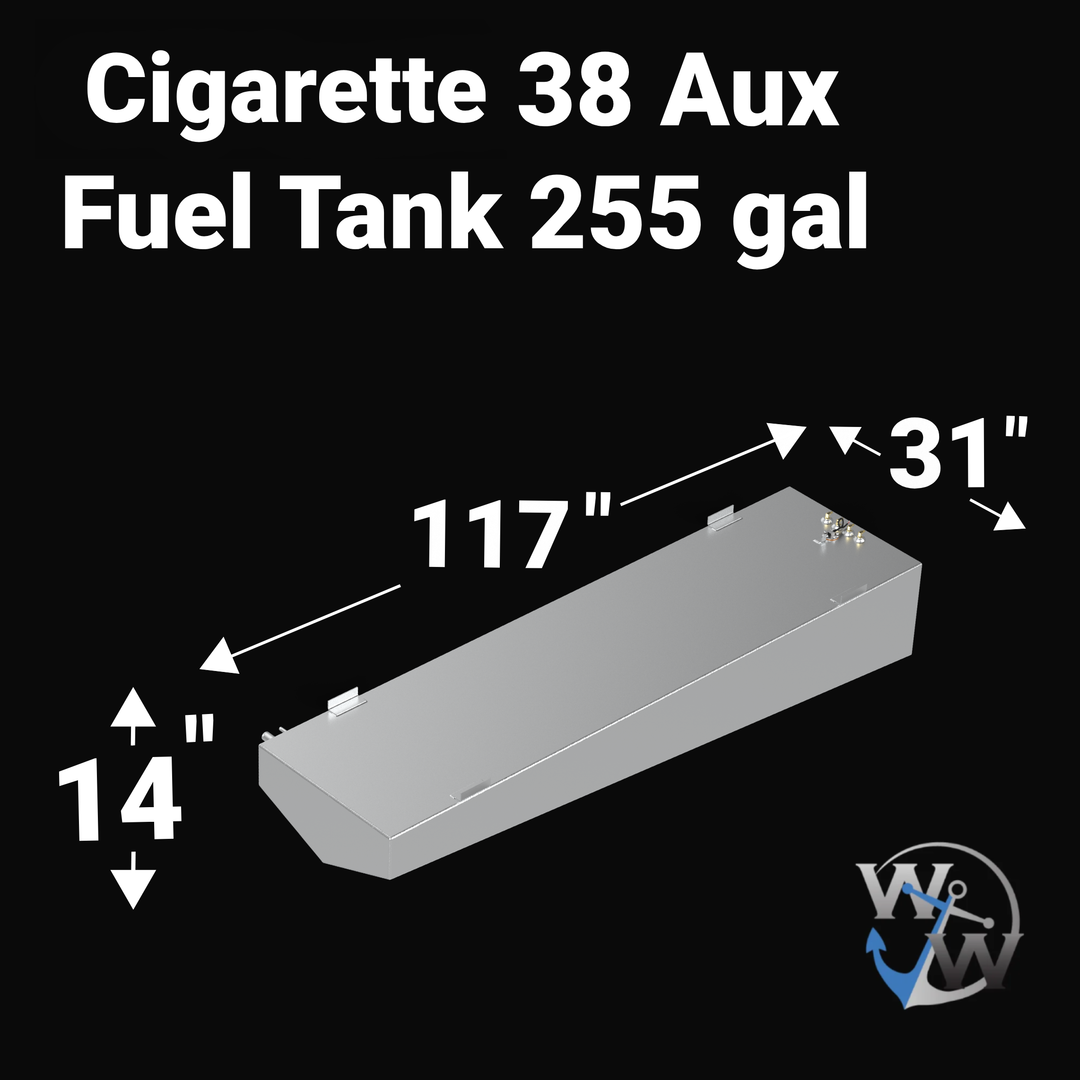 Cigarette 38 Fuel Tank (4 Tank Combo) Center (447 gal) Aux (255 gal) Saddles (186 gal ea.) | 1985 OEM Replacement