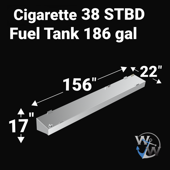 Cigarette 38 Fuel Tank (4 Tank Combo) Center (447 gal) Aux (255 gal) Saddles (186 gal ea.) | 1985 OEM Replacement