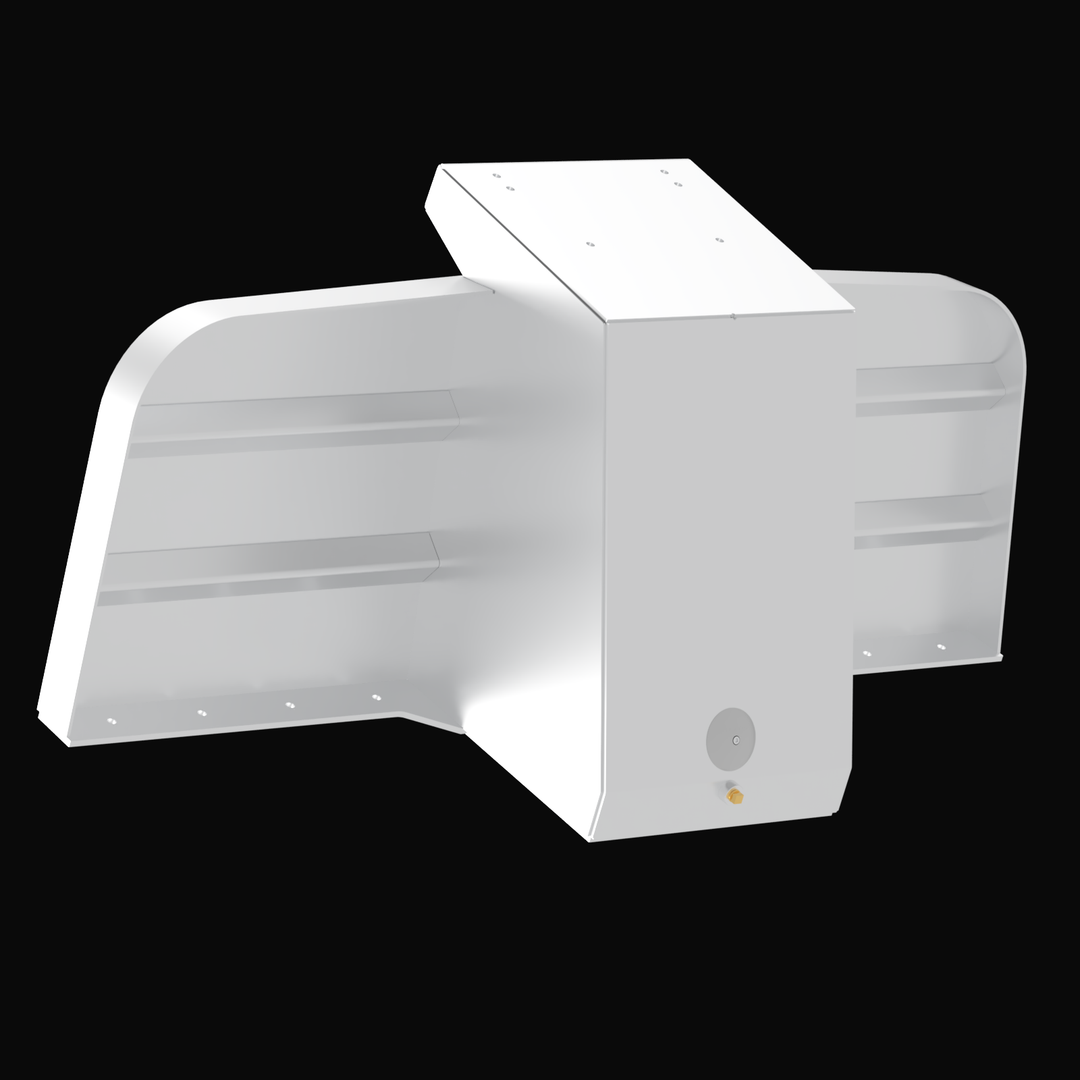 Apex Single Engine Bracket for a 1989 Contender 25' boat, featuring a sleek white design with a central mounting area and two side wings for stability