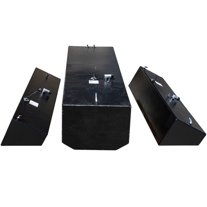 Contender 25 Open Extended Capacity 3 Fuel Tank Combo Kit -1 Belly (180 gal.) & 2 Extended (48 gal.) Saddle Tanks - Welding World, Inc.