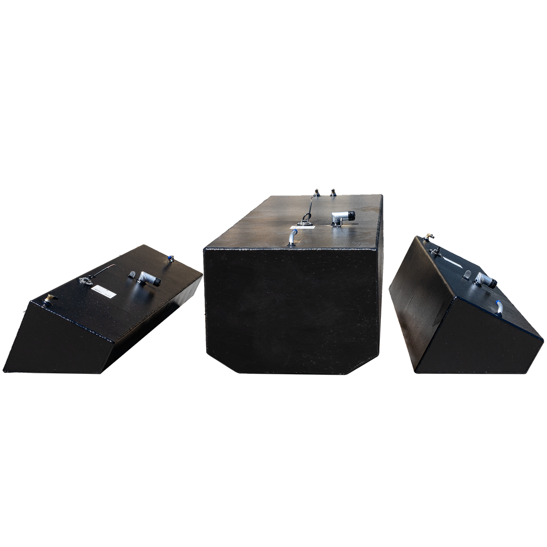 Contender 25 Open Extended Capacity 3 Fuel Tank Combo Kit -1 Belly (180 gal.) & 2 Extended (48 gal.) Saddle Tanks - Welding World, Inc.