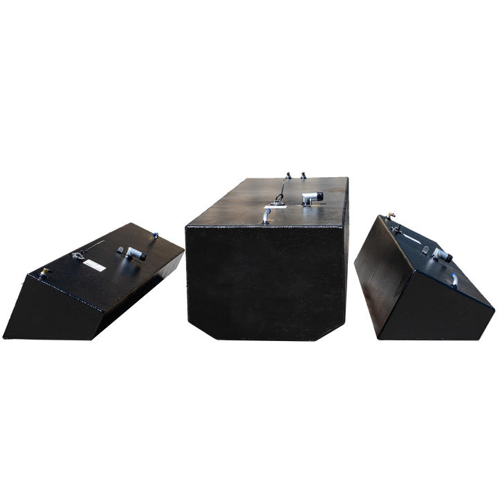Contender 25 Open Extended Capacity 3 Fuel Tank Combo Kit -1 Belly (180 gal.) & 2 Extended (48 gal.) Saddle Tanks - Welding World, Inc.