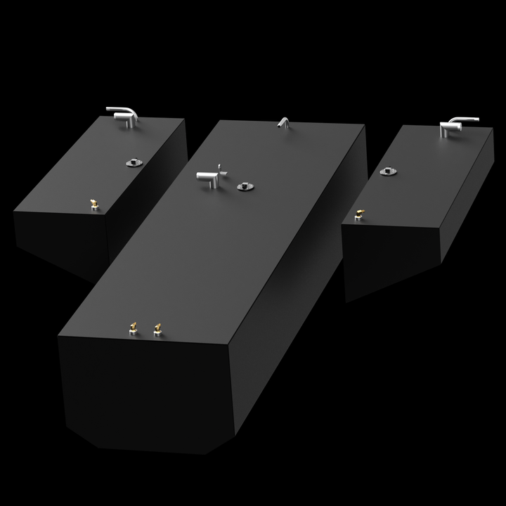 Contender 25 Open OEM Replacement 3 Fuel Tank Combo Kit -1 Belly (180 gal.) & 2 Standard (30 gal.) Saddle Tanks - Welding World, Inc.