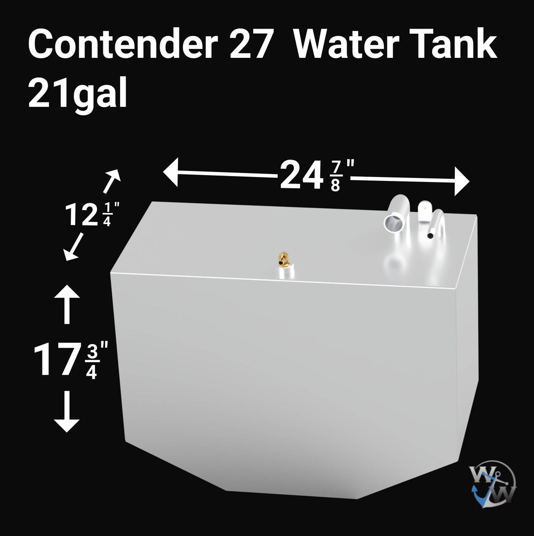 Contender 27 Combo Fuel Tank Main (105 gal) Aux (41 gal) Water (21 gal) PORT/STBD (52 gal) | OEM Replacement
