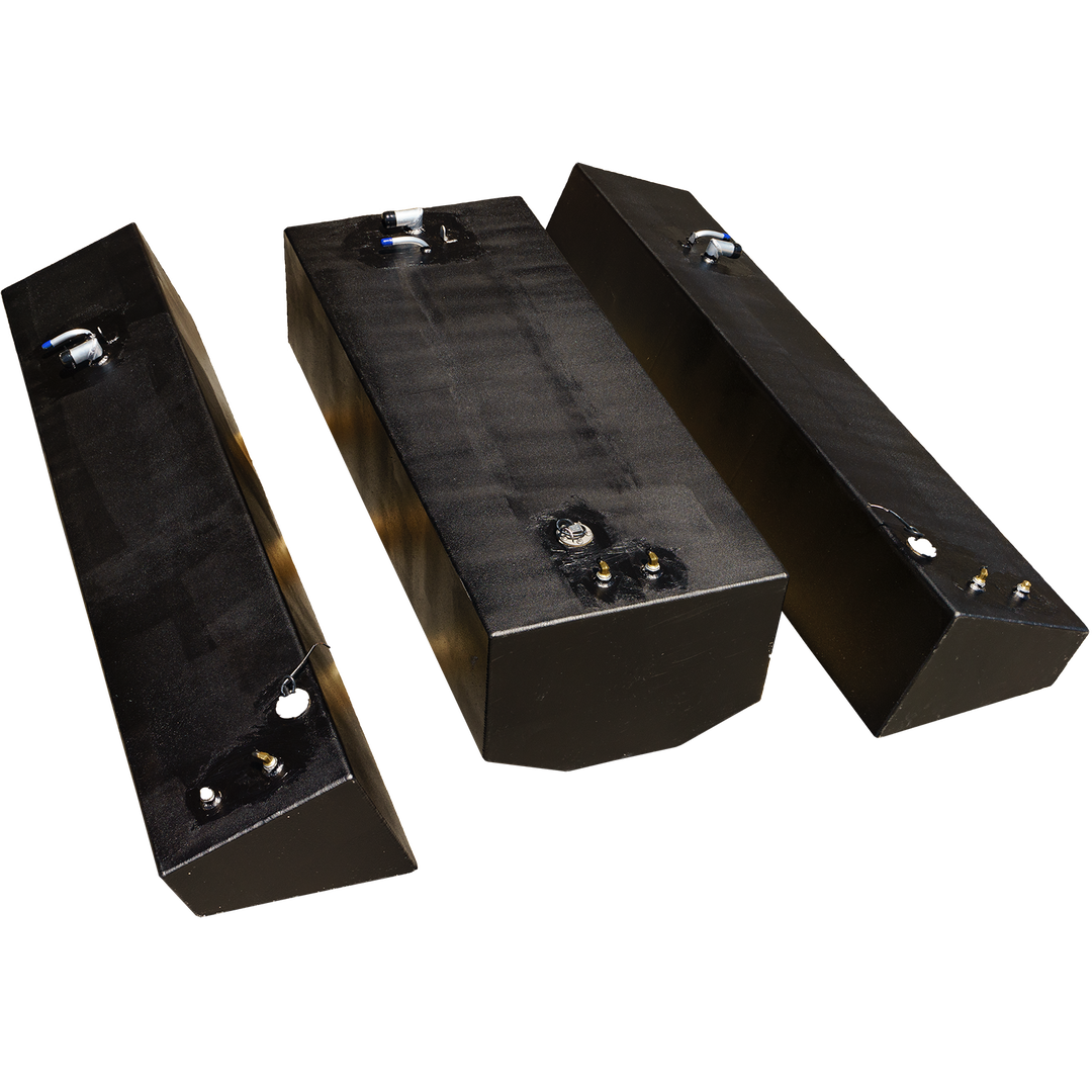 Contender 27 T 2006 OEM Replacement 3 Fuel Tank Combo Kit  - 1 Belly (105 gal.) & 2 Saddle Tanks (52 gal.) each. - Welding World, Inc.