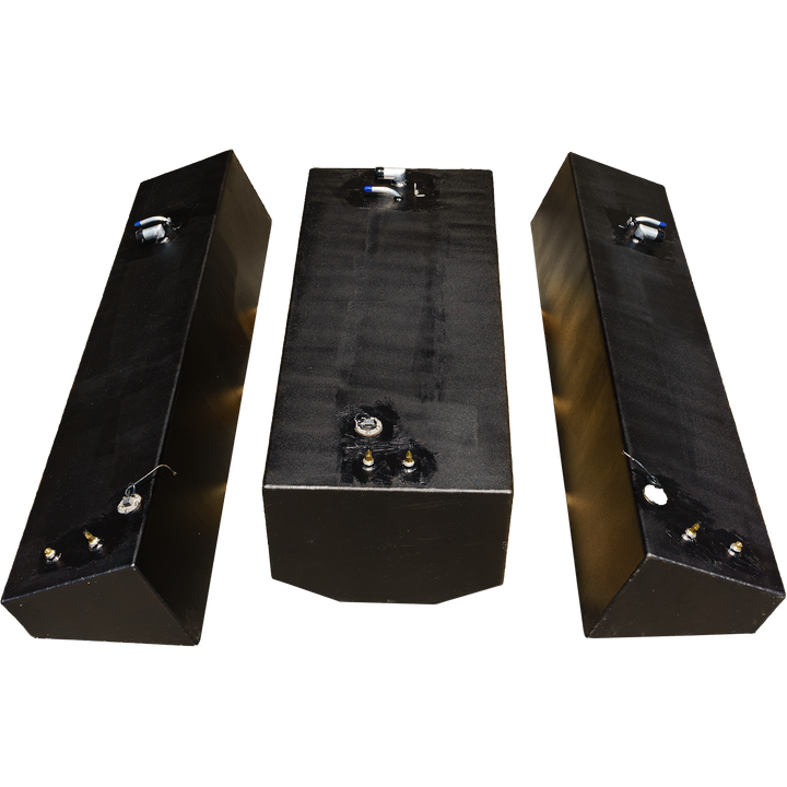 Contender 27 T 2006 OEM Replacement 3 Fuel Tank Combo Kit  - 1 Belly (105 gal.) & 2 Saddle Tanks (52 gal.) each. - Welding World, Inc.