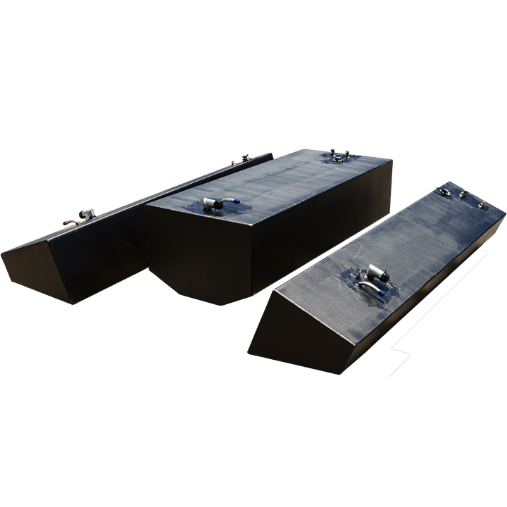 Contender 27 T 2006 OEM Replacement 3 Fuel Tank Combo Kit  - 1 Belly (105 gal.) & 2 Saddle Tanks (52 gal.) each. - Welding World, Inc.