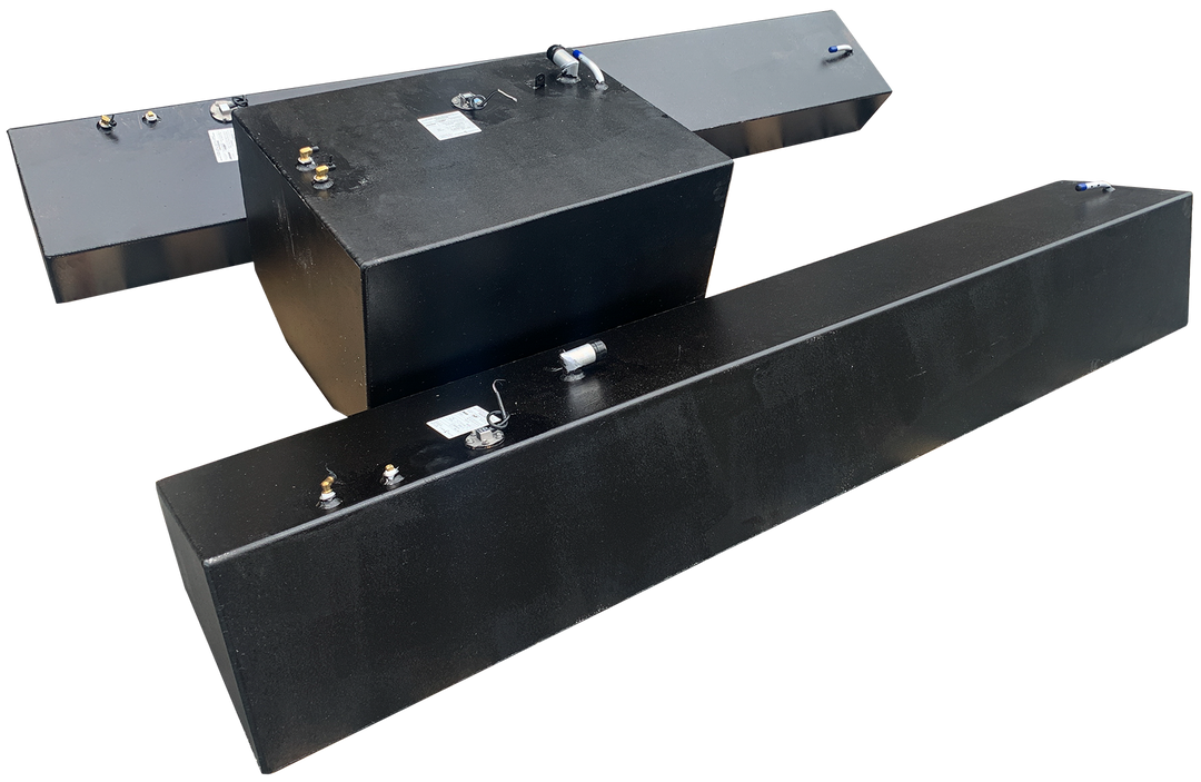 Contender 31' OEM Replacement 3 Fuel Tank Combo Kit #2 - 1 Small Belly (75 gal.) & 2 Standard Saddle Tanks - Welding World, Inc.