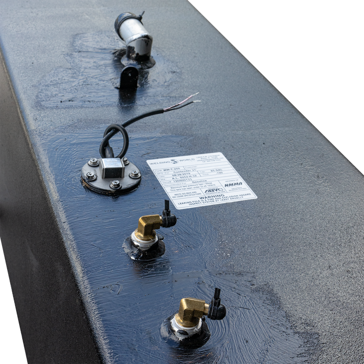 Contender 31' OEM Replacement 3 Fuel Tank Combo Kit #2 - 1 Small Belly (75 gal.) & 2 Standard Saddle Tanks - Welding World, Inc.