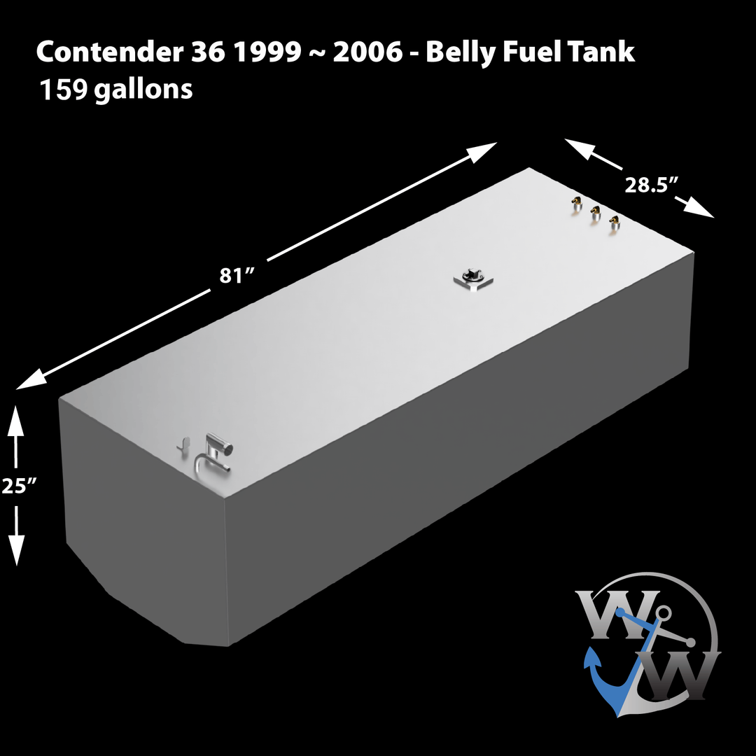 Contender 36 center(159 gal) stbd/port(130 gal)ea|2005 OEM Replacement - Welding World, Inc.