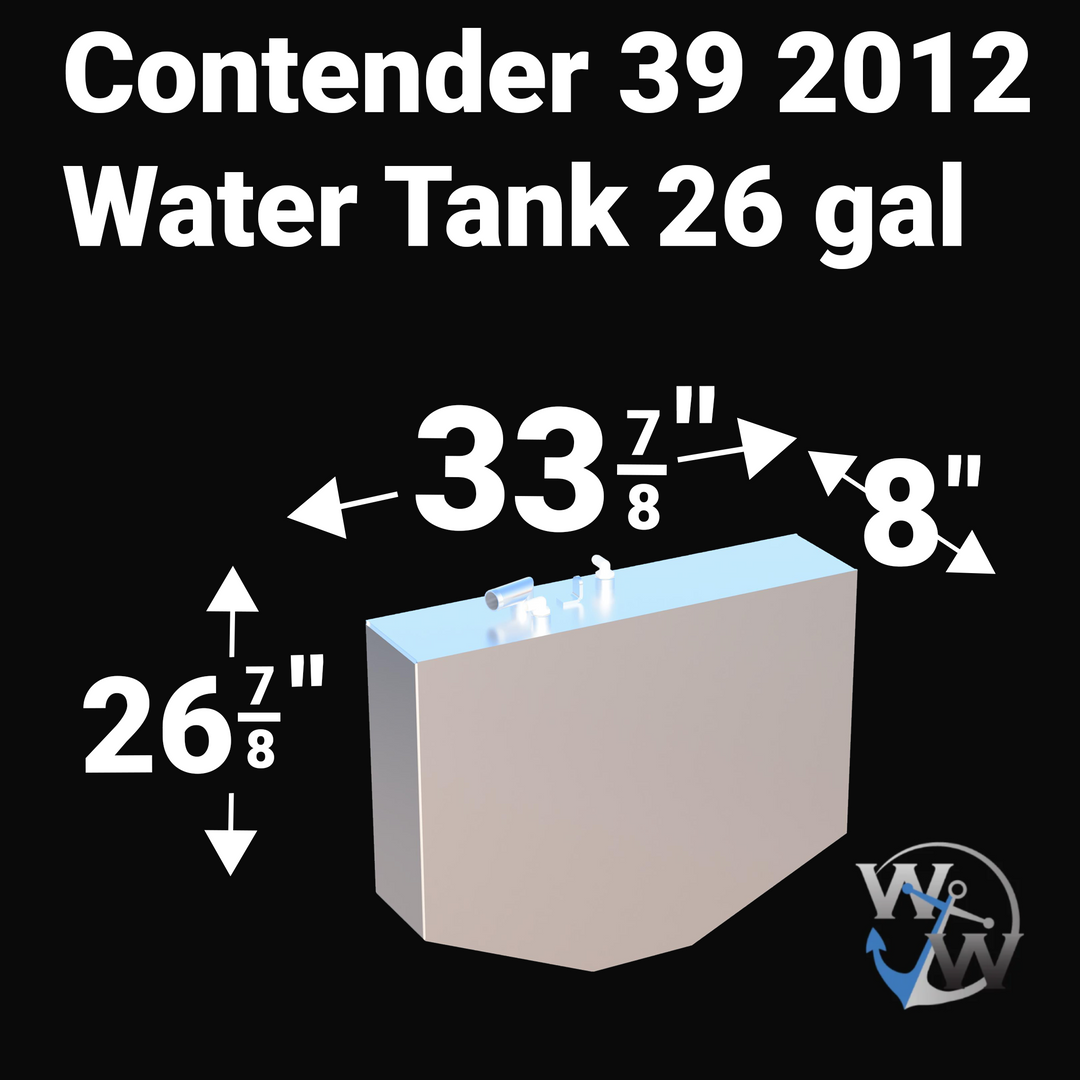 Contender 39 Fuel Tank (227 gal) Water Tank (26 gal) PORT/STBD (123 gal ea.)| 2012 OEM Replacement - Welding World, Inc.