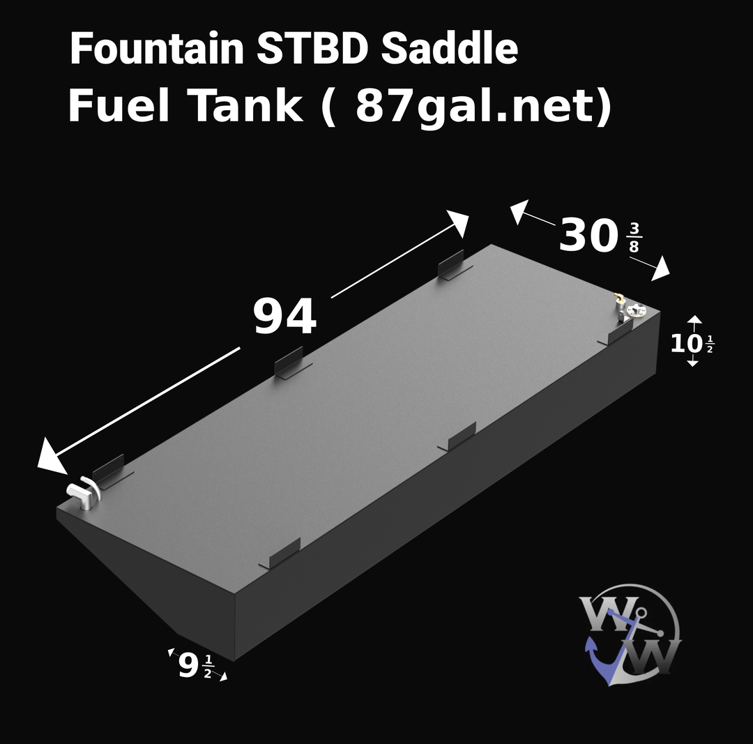 FOUNTAIN SADDLE Fuel Tank PORT/STBD (87 GAL ea.) | OEM Replacement