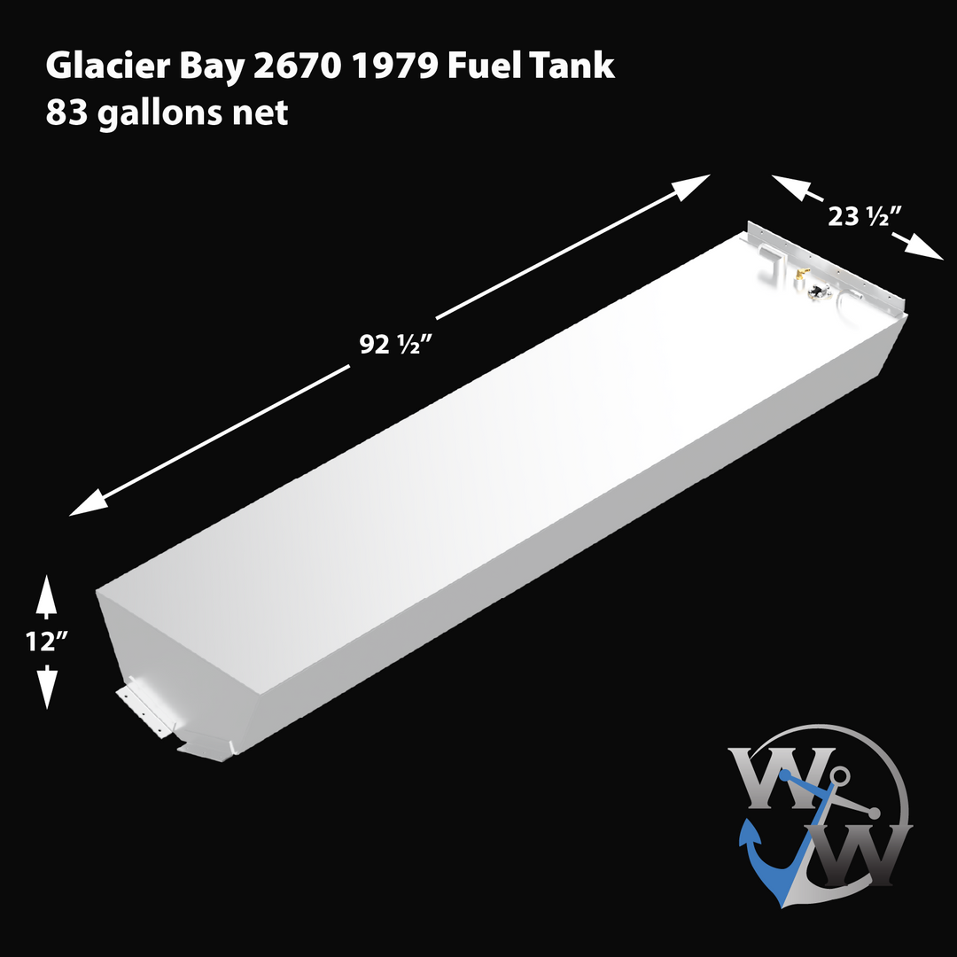 Glacier Bay 2670 (1979) Fuel Tank PORT/STBD (83 gal. each) | OEM