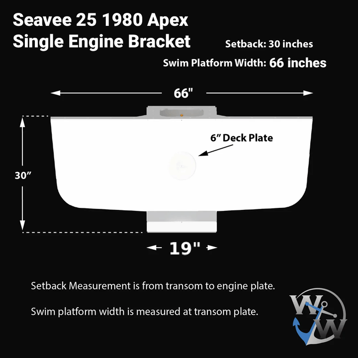 Seavee 25 1980 Apex Single Engine Bracket
