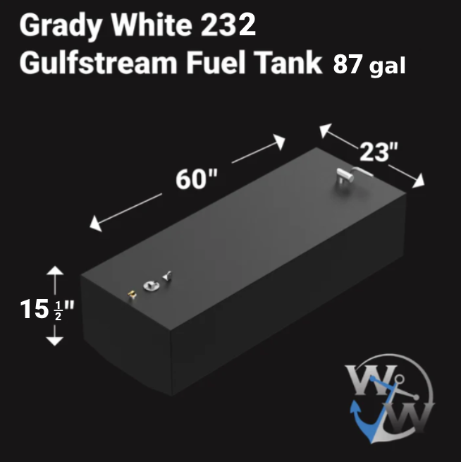 Grady-White 233 Gulfstream Fuel Tank (87 gallon) | OEM Replacement - Welding World, Inc.
