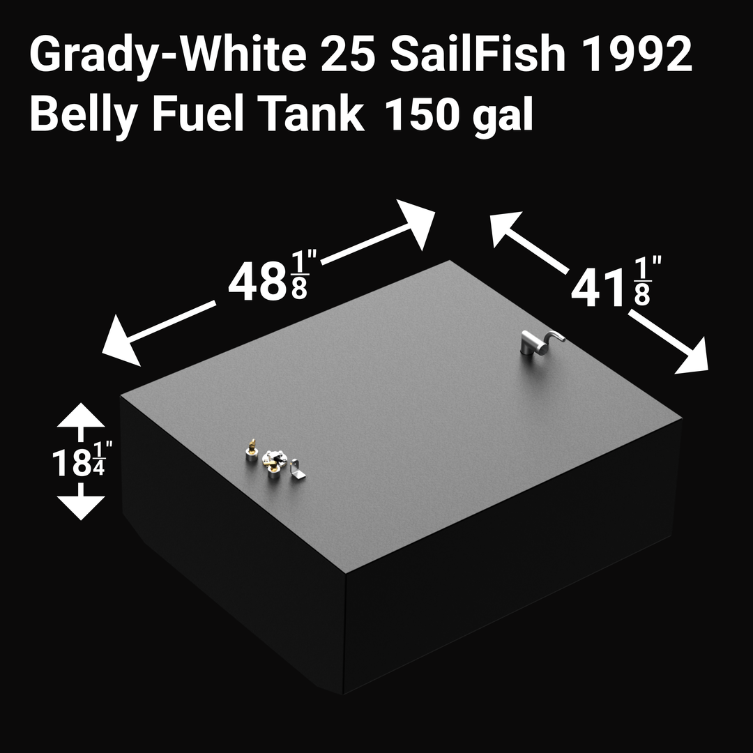 Grady-White 25' Sailfish Combo Fuel Tank Belly (150 gal) Aux (52 gal) | OEM Replacement