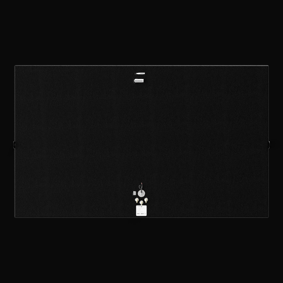 A full top-down aerial layout view of a high-capacity black single tank, detailing the technical component arrangement for a Grady White 366 Canyon 390-gallon OEM replacement marine fuel tank. This bird's-eye blueprint perspective highlights the wide rectangular profile of the fuel cell, masterfully fabricated from heavy-gauge marine-grade 5052-H32 aluminum and fully sealed in a protective black TarGard epoxy coating. The layout showcases the precise spacing of top-deck hardware, including a forward-mounted