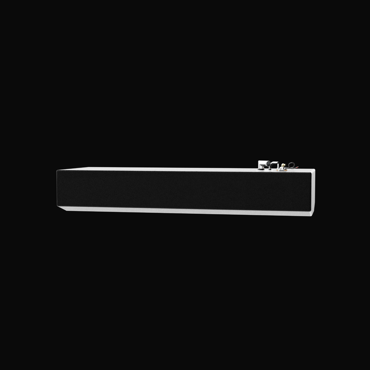 An eye-level studio side profile view of a physical, finished black encapsulated Grady-White Overnighter 20 OEM replacement marine fuel tank (65 gal) from file image_550f3c.png, isolated against a black background. Precision-fabricated from heavy-gauge marine-grade 5052-H32 aluminum, the long low-profile body displays a tapered V-bottom deadrise angle along the base designed to sit flush within the bilge cavity of models ranging from 204-C, 205, 206, to 206-C (1975–1992). The main body is fully encapsulated