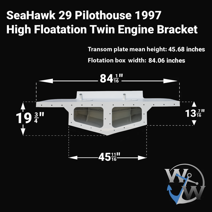SeaHawk 29 Pilothouse 1997  High Floatation Twin Engine Bracket