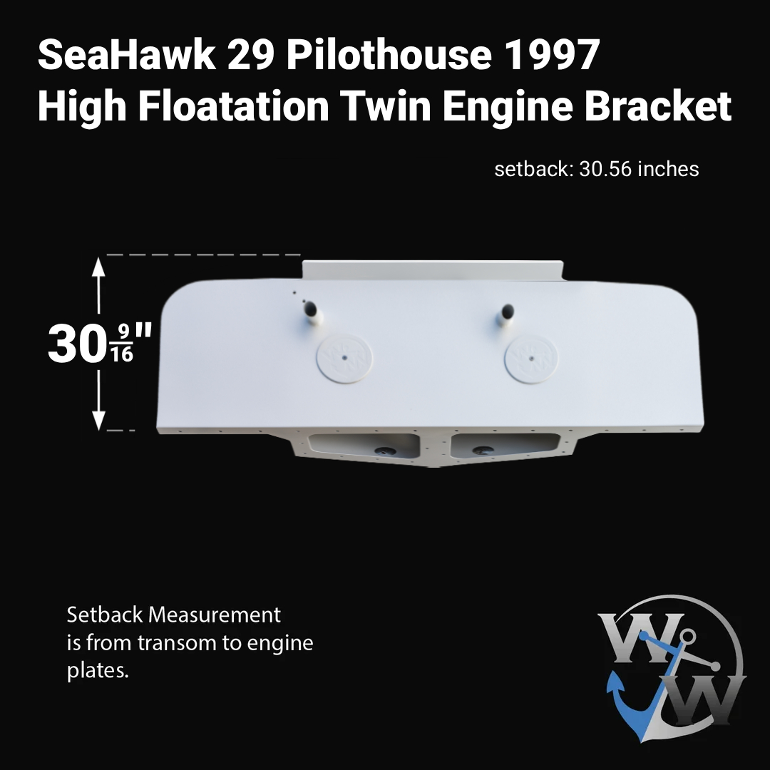 SeaHawk 29 Pilothouse 1997  High Floatation Twin Engine Bracket