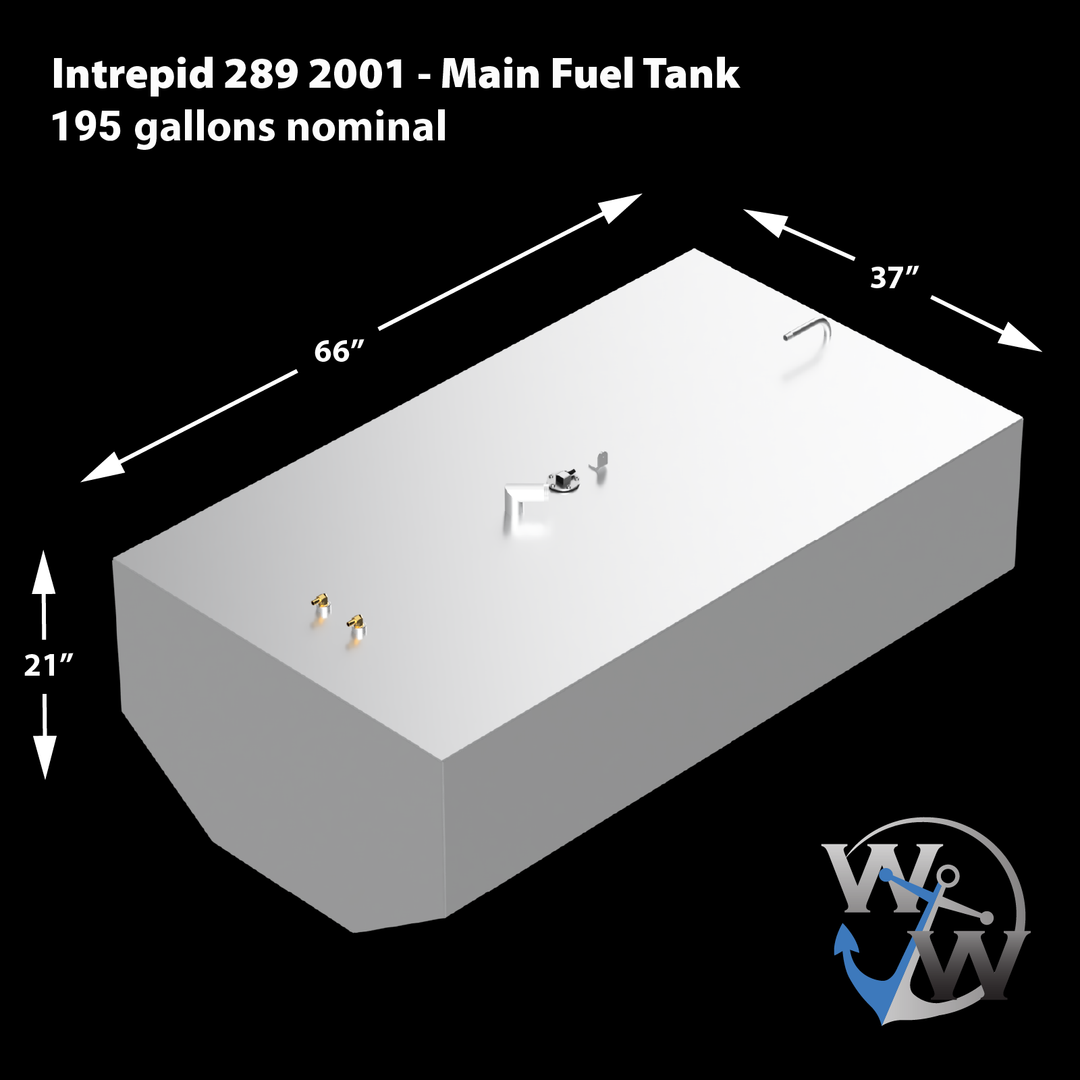 Intrepid 289 - 2001 Combinación de 2 tanques de combustible en tándem (193 y 50,5 gal.)
