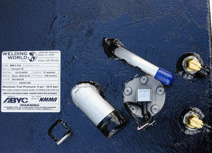 Intrepid 30' 1991 OEM Replacement 2 Fuel Tank Combo Kit  - 2 Tandem Belly Tanks (178 gal. & 51 gal.) - Welding World, Inc.