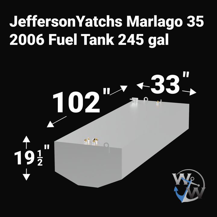 Jefferson Yatchs Marlago 35  2006 Fuel Tank 245 gal