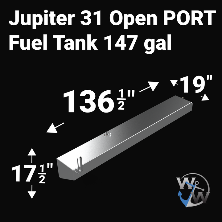 Jupiter 31 Open Saddle Fuel Tanks (2-tank combo) | 1989-2008 OEM Replacement