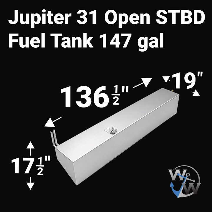 Jupiter 31 Open Saddle Fuel Tanks (2-tank combo) | 1989-2008 OEM Replacement
