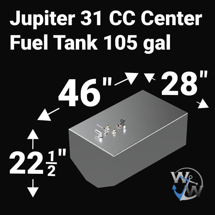Jupiter 31 CC Fuel Tanks (3-tank combo) | 1989-2008 OEM Replacement