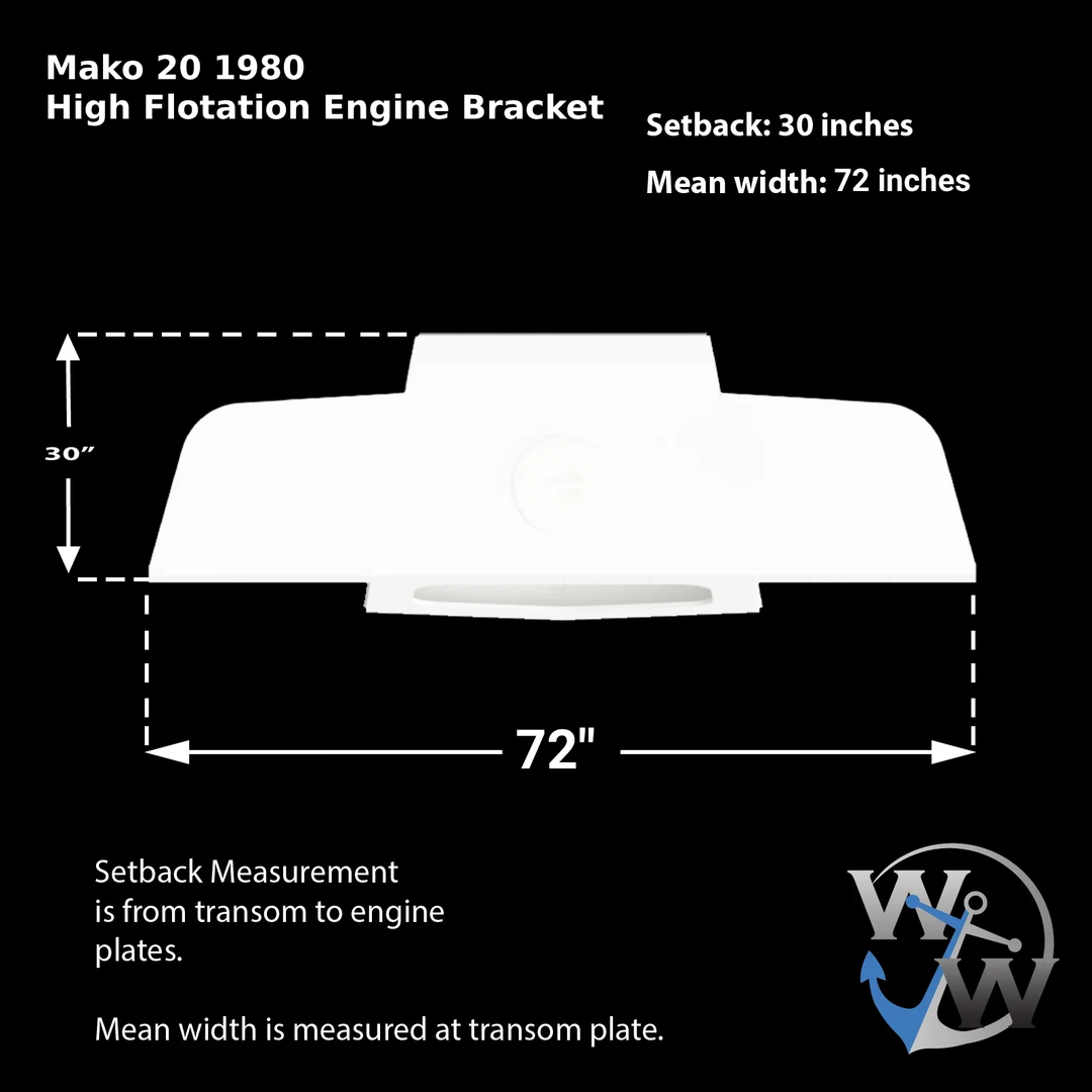 Mako 20 1980 High Flotation Single Engine Bracket - Welding World, Inc.