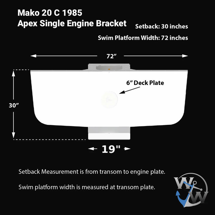 Mako 20 C (1985) Apex Single Engine Bracket - Welding World, Inc.
