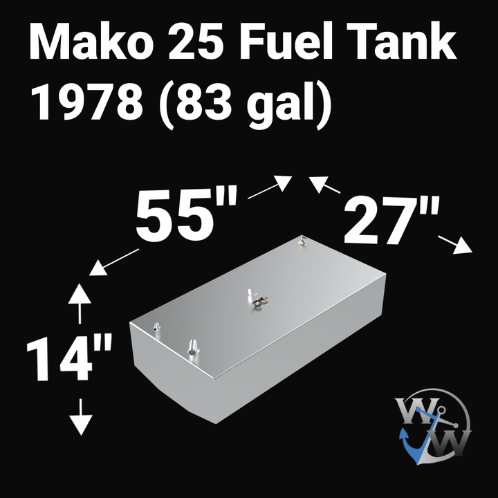 Mako 25 Fuel Tank (83 gal) | 1978 OEM Replacement