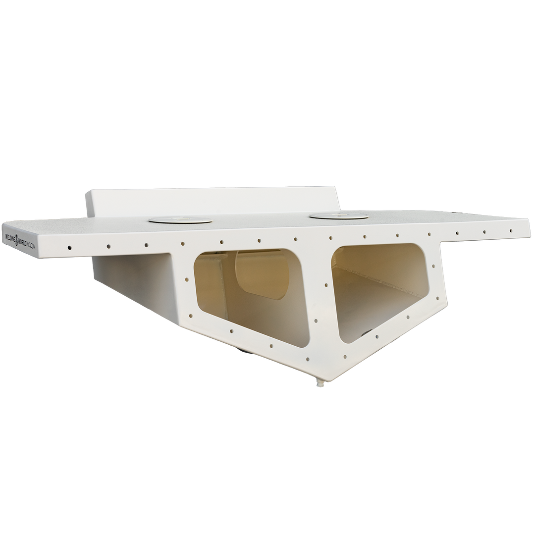 A white high flotation bracket designed for a 1987 Mako 258 Cuddy boat with twin engines. The bracket features a rectangular frame with multiple mounting holes and open sections for engine support, set against a transparent background