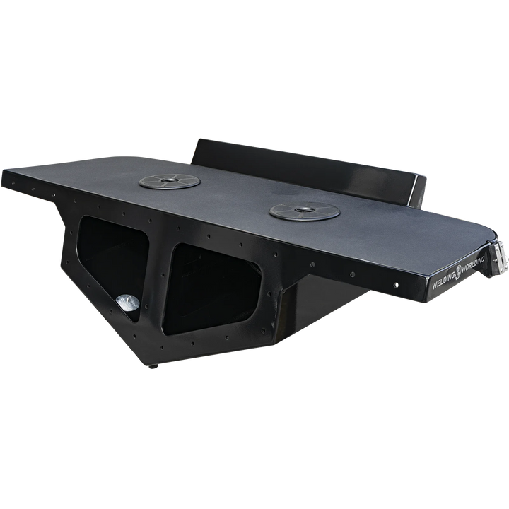 Mako 284 1985 High Flotation Twin Engine Bracket, featuring a sleek black design with two circular mounting plates and a cut-out section for engine installation, set against a transparent background