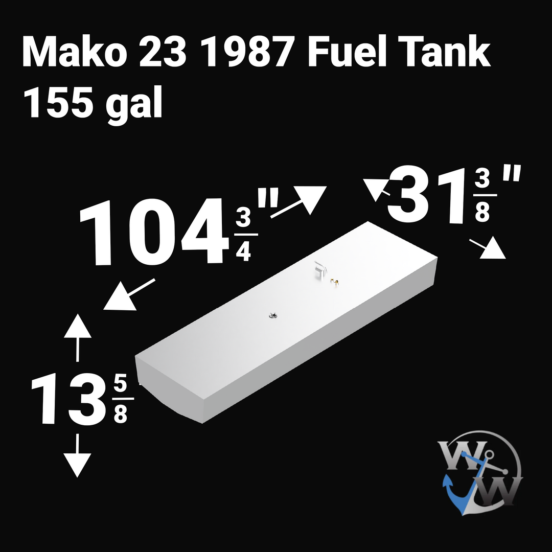Mako 23.5 - 160 gal. Depósito de combustible de repuesto OEM.