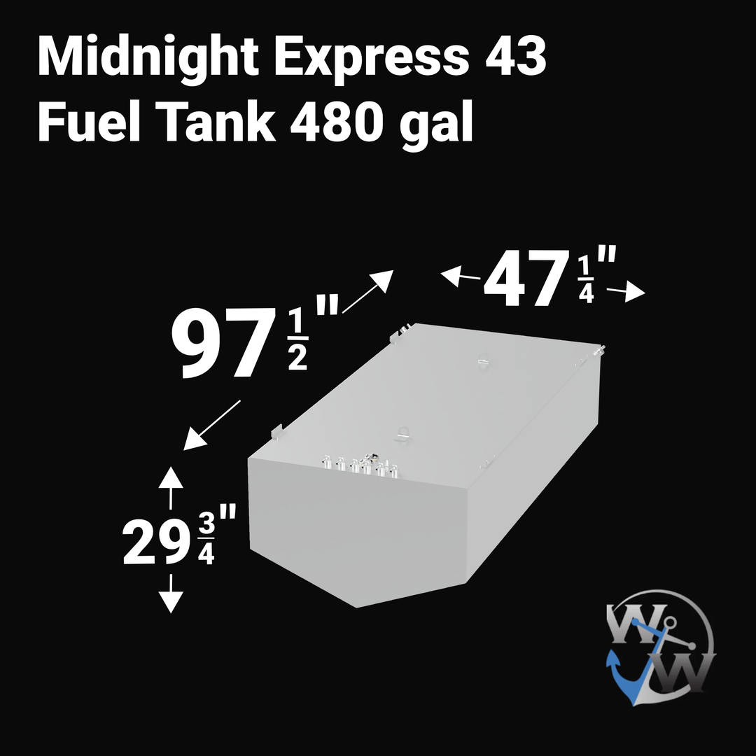 Midnight Express 43' 480 gal Fuel Tank | OEM Replacement – Welding