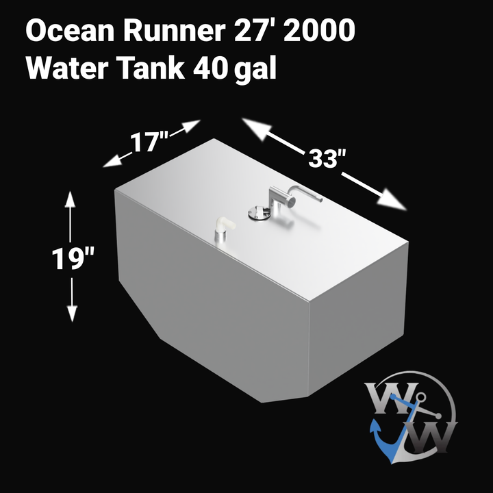 Ocean Runner 27 (2000) Main Fuel Tank (172 gal.) & Water Tank (40 gal.) | OEM Replacement