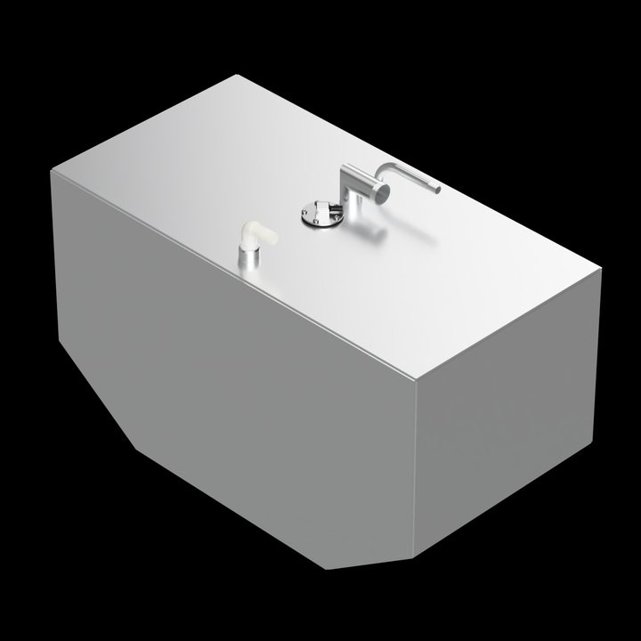 Ocean Runner 27 2000 main fuel tank with 172-gallon capacity and 40.96-gallon water tank for marine use