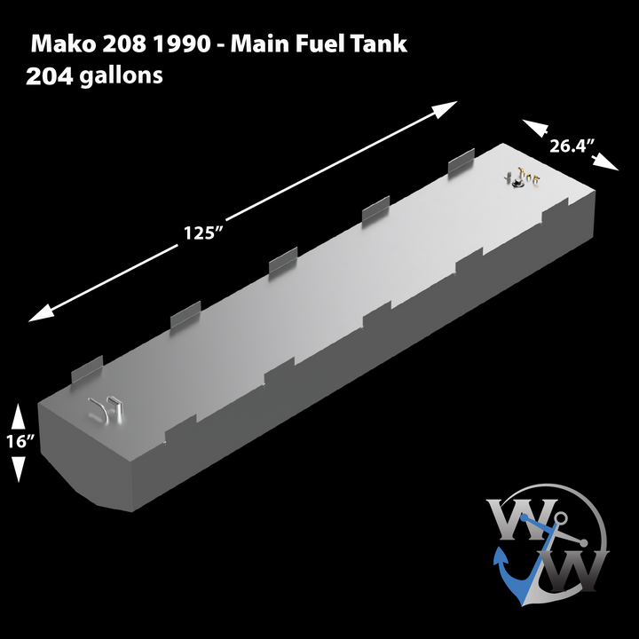 Baja 280 1990 - 204 gal. Depósito de combustible de repuesto OEM - Versión corta