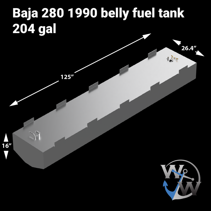 Baja 280 1990 - 204 gal. Depósito de combustible de repuesto OEM - Versión corta