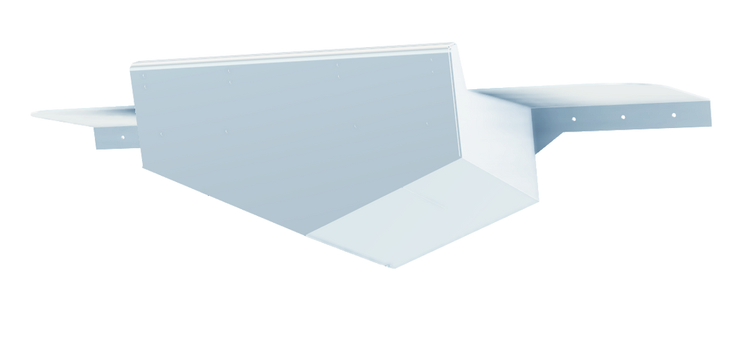 3D rendering of a Parker 2520 1988 twin engine bracket, featuring a rectangular shape with a flat surface and extended edges, displayed against a transparent background