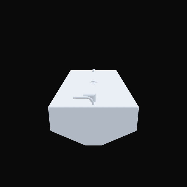 3D render of a fuel tank, showcasing the plumbing, ports, and fuel lines against a black background