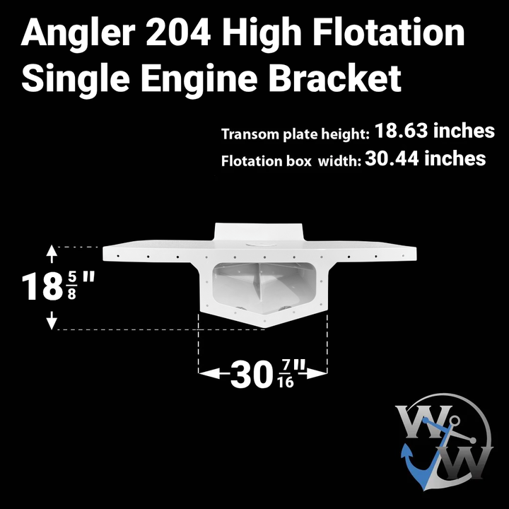 Angler 204 High Flotation Single Engine Bracket